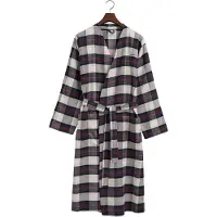 Gant Home Flannel Badjas S - Badjassen & pantoffels Katoen Hazelwood Beige - 856006001-256-S