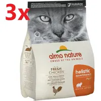 Almo Nature Holistic - Katten droogvoer - Kip & Rijst - 3x2kg