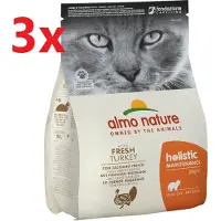 Almo Nature Holistic - Katten Droogvoer - Kalkoen & Rijst - 3x2kg