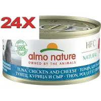 Almo Nature HFC - Kattenvoer - Tonijn, Kip & Kaas - 24x70gr