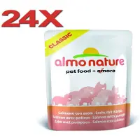 Almo Nature HFC - Kattenvoer - Maaltijdzakje - Zalm & Pompoen - 24x55gr
