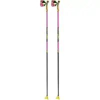 LEKI - Langlaufstokken - Prc 750 Lady Neonpink-Neonyellow-Black voor Dames - Maat 160 cm - Roze