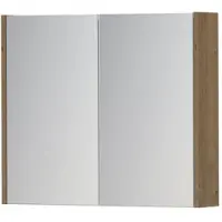 Ink SPK1 Spiegelkast 2 Deuren - 70x60cm - Fineer Ash Grey - Spiegels, Spiegelkasten - 8718835100537