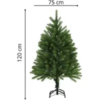 vidaXL Kunstkerstboom met levensechte naalden 120 cm groen