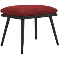 vidaXL Voetenbank 45x29,5x35 cm stof en kunstleer wijnrood