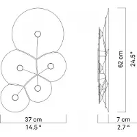 Luce Plan Bulbullia muurlamp wit