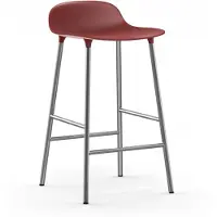 Normann Copenhagen Barstoel Form Barstool 65 cm Chrome Red