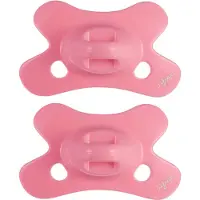 Difrax - Natural Fopspeen - 0 tot 6 Maanden - Roze - 2 st.