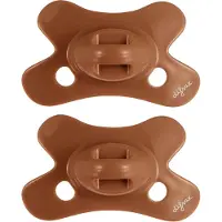 Difrax Fopspeen Natural - 0 tot 6 Maanden - Bruin - 2 Stuks