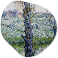 MuchoWow Organische wanddecoratie 40x40 cm - Organisch schilderij Zicht op Arles - Vincent van Gogh - Muurdecoratie woonkamer - Kamer decoratie - Schilderijen - Muurcirkel aesthetic
