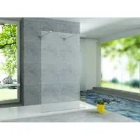 Klea Eco Inloopdouchewand Antikalk Zonder Profiel 8mm Veiligheidsglas 140x200cm Helder Glas