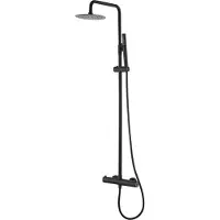 Klea Caral Opbouw Regendoucheset Met Thermostaatkraan En Handdouche RVS Mat Zwart