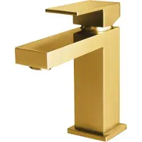 Klea Chan Wastafelkraan Square Eenhendel Geborsteld Goud