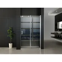 Klea Slide Nisdeur Douche Schuifdeur Met Chroom Profiel 120x200cm 8mm Antikalk Veiligheidsglas Met NANO Coating