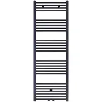 Klea Handdoekradiator Middenonderaansluiting 1200x600mm 616 Watt Geborsteld Mat Zwart