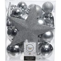 Décoris 023371 Kerstballen Kunststof Mix - 33 Stuks