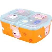 Mickey Mouse Peppa Pig Broodtrommel 3 vakjes - 18,5x15 cm - Brooddoos - Lunchbox