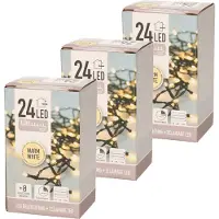 Anna's Collection Kerstverlichting - 3x -timer - 20 Led's - warm wit - lichtsnoer