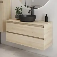 Fontana Proma badkamermeubel 100cm zonder kom beach eiken