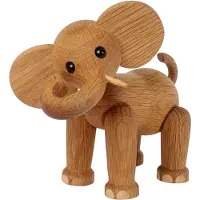 Spring Copenhagen Ollie Elephant Houten Beeldje 15 Cm - Decoratieve accessoires Eiken - 2048-FSC