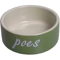 Home Style Homestyle Katteneetbak Steen Groen - Kattenvoerbak - voerbakje - kat - 12 cm