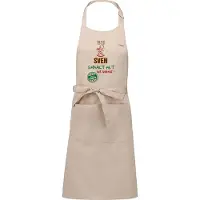 Kariban Naamcadeau - Naamschort - Keukenschort met je naam - BBQ schort - verjaardag - vaderdag - beige - het smaakt het lekkerst bij: Sven