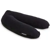 Snoozzz Zwangerschapskussen Zijslaapkussen Lichaamskussen - 185 cm - microparel vulling - luxe draagtas - wasbare hoes - Teddy Zwart