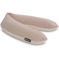 Snoozzz Zwangerschapskussen Zijslaapkussen Lichaamskussen - 185 cm - microparel vulling - luxe draagtas - wasbare hoes - Teddy Sand