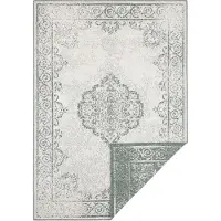 NORTHRUGS Dubbelzijdig Buitenkleed Triomphe - Groen/Crème 80 x 150 cm