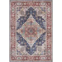 Hanse Home Vintage Vloerkleed Sylla - Rood/Blauw 80 x 150 cm