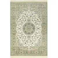 Home Collection Vloerkleed Antik Nain - ivoorkleurig groen 95 x 140 cm