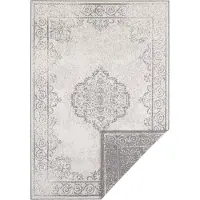 NORTHRUGS Dubbelzijdig Buitenkleed Triomphe - Grijs/Crème 80 x 150 cm