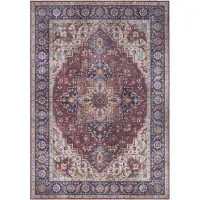 Nouristan Vintage Vloerkleed Anthea - Rood/Blauw 160 x 230 cm