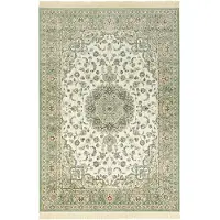 Home Collection Vloerkleed Antik Nain - ivoorkleurig groen 160 x 230