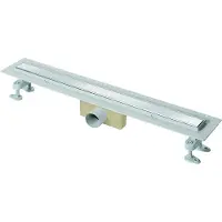 Van den berg Finish Line douchegoot 70 x 5 cm met zij-uitlaat, RVS