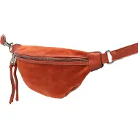 Fredsbruder Leren Gordeltas Sylvin Bumbag Brick Rood