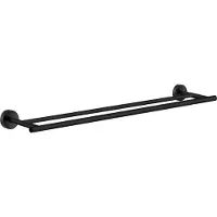 Smedbo Home Dubbele Handdoekhouder - Zwart - Accessoires, Handdoekhouders, Handdoekstangen - 7391447091489