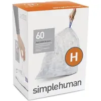 Simplehuman Afvalzak Code H 30/35L Transparant 3-Pack (3x20-Delig)