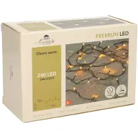 Annas collection Led classic outdoor 240l/24m 10m aanloopsnoer zwart 31v/ip44 transfo met aan/uit/8/16u timer functie Anna's collection