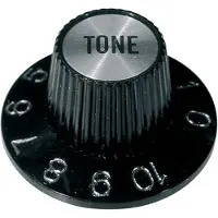 Boston KS-260-T Witch Hat Knop - Chroomkap en Zwart Tonen