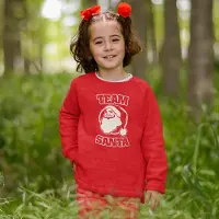 B&C Kersttrui Rood Kind - Team Santa Face (5-6 jaar - MAAT 110/116) - Kerstkleding voor jongens & meisjes