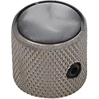 Boston KBN-239 Deurknop met Zwarte Parelinleg - 18x18mm, Zwart Nikkel