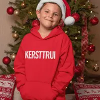 B&C Foute Kerst Hoodie Rood Kind - Kersttrui (3-4 jaar - MAAT 98/104) - Kerstkleding voor jongens & meisjes