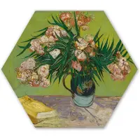 MuchoWow Hexagon wanddecoratie - Kunststof Wanddecoratie - Hexagon Schilderij - De Oleanders - Vincent van Gogh - 120x103 cm