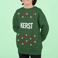 B&C Foute Kersttrui Groen Kind - Kerst Rendieren (9-11 jaar - MAAT 134/140) - Kerstkleding voor jongens & meisjes