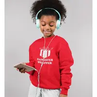 B&C Foute Kersttrui Rood Kind - Gangster Wrapper (9-11 jaar - MAAT 134/140) - Kerstkleding voor jongens & meisjes