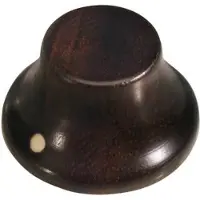 Boston KWE-320 Bell Knop, Hout, Stallion met Pointer, 25x14mm, Ebbenhout