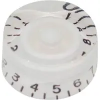 Boston KW-114 transparante witte speedknop voor inch type potas