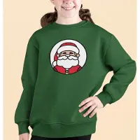 B&C Kersttrui Groen Kind - Kerstman (3-4 jaar - MAAT 98/104) - Kerstkleding voor jongens & meisjes