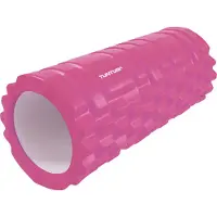 Tunturi Yoga Grid Foam Roller - Massage Roller - Foamroller - Fitness Roller - Roze - 33cm - Incl. gratis fitness app